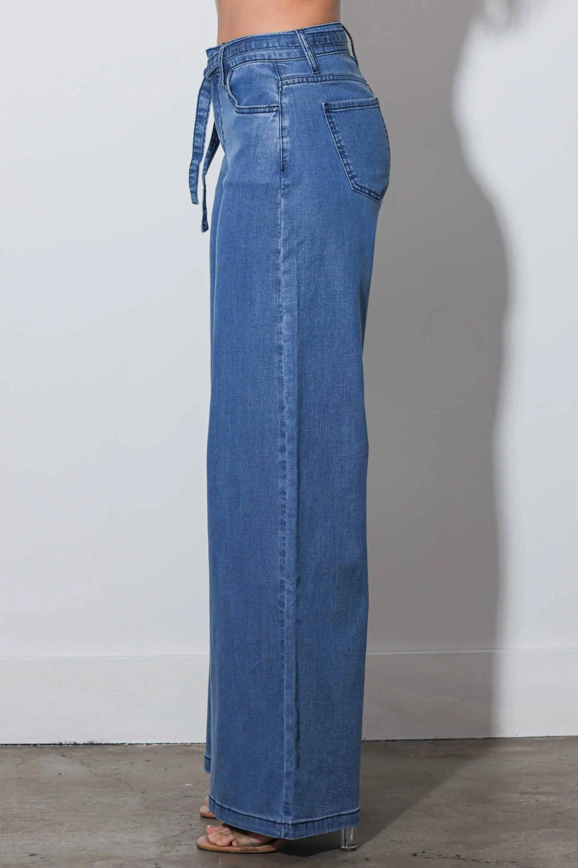 Waist Strap Wide Leg Pants sold by Vibrant product image thumbnail 3