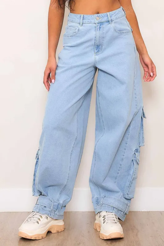 Barrel Baggy Cargo Jeans sold by Vibrant
