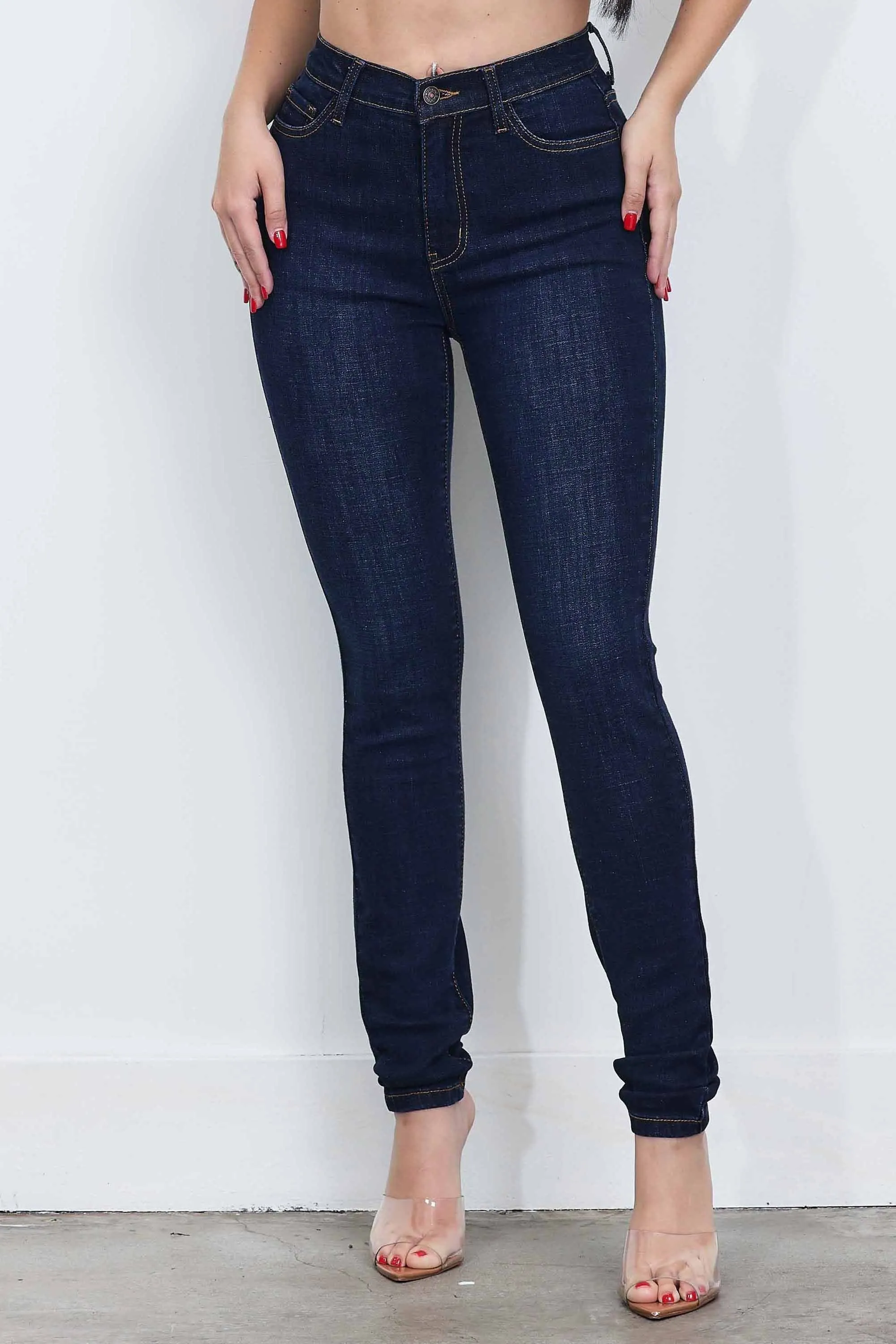 High-Rise Skinny Jeans sold by Vibrant