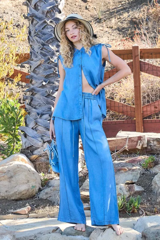 TENCEL™ fibers Relaxed Pants sold by Vibrant