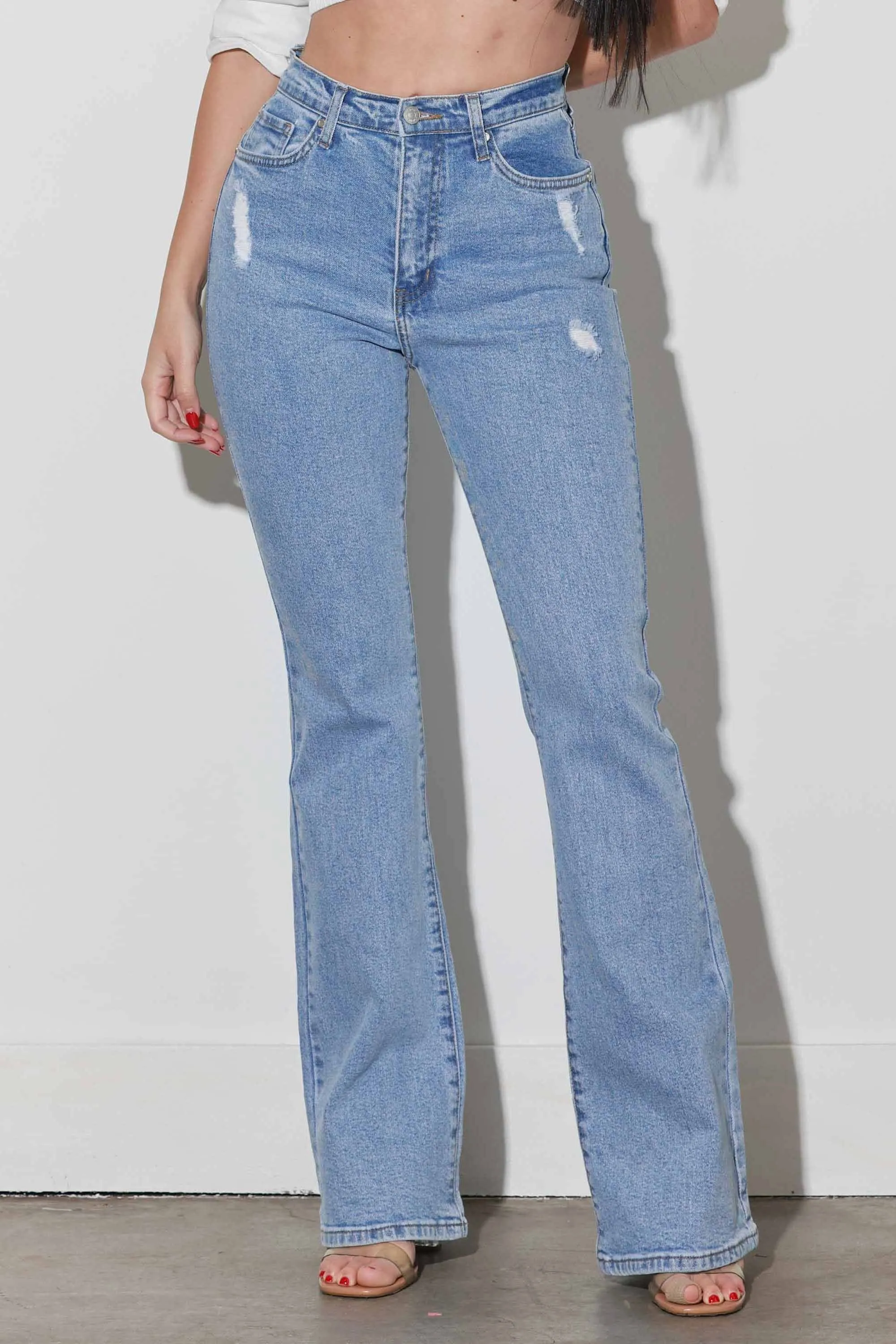 Subtle Distress Bootcut Jeans sold by Vibrant product image thumbnail 2