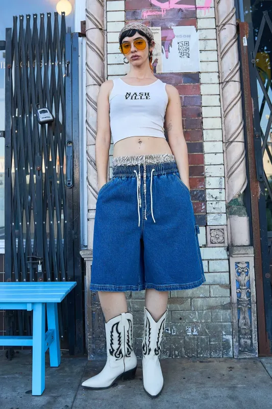 Baggy Elastic Waist Band Jorts sold by Vibrant