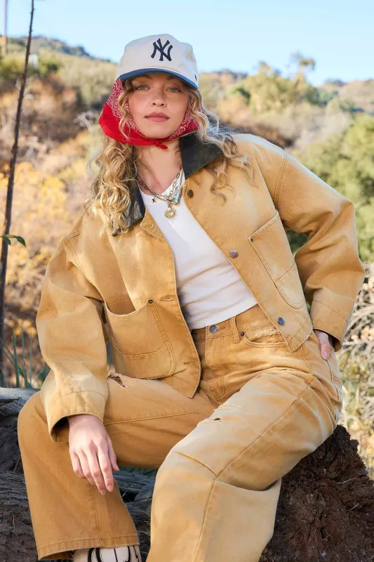 [XJK135] Canvas Trucker Jacket sold by Vibrant