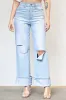 [EP1914] Distressed Wide Fit Jeans sold by Vibrant