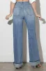 [P6192] Cuff Up Wide Leg Jeans sold by Vibrant