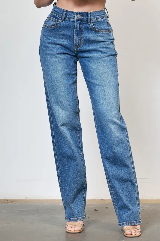 [XPT337-R] Back to 90s Slim Baggy Jeans sold by Vibrant