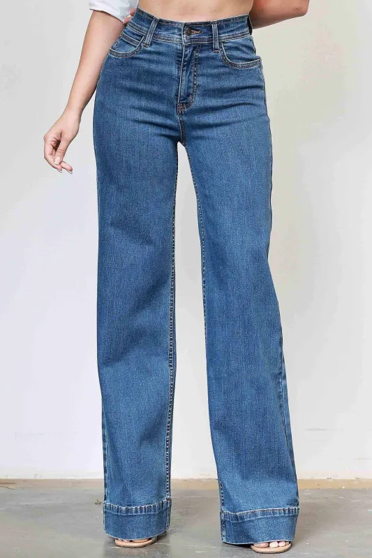 [P6238] High-Rise Wide Leg Jeans sold by Vibrant