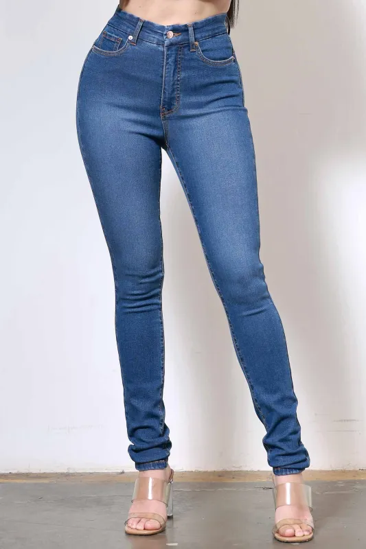 [P6308] High-Rise Skinny Jeans sold by Vibrant