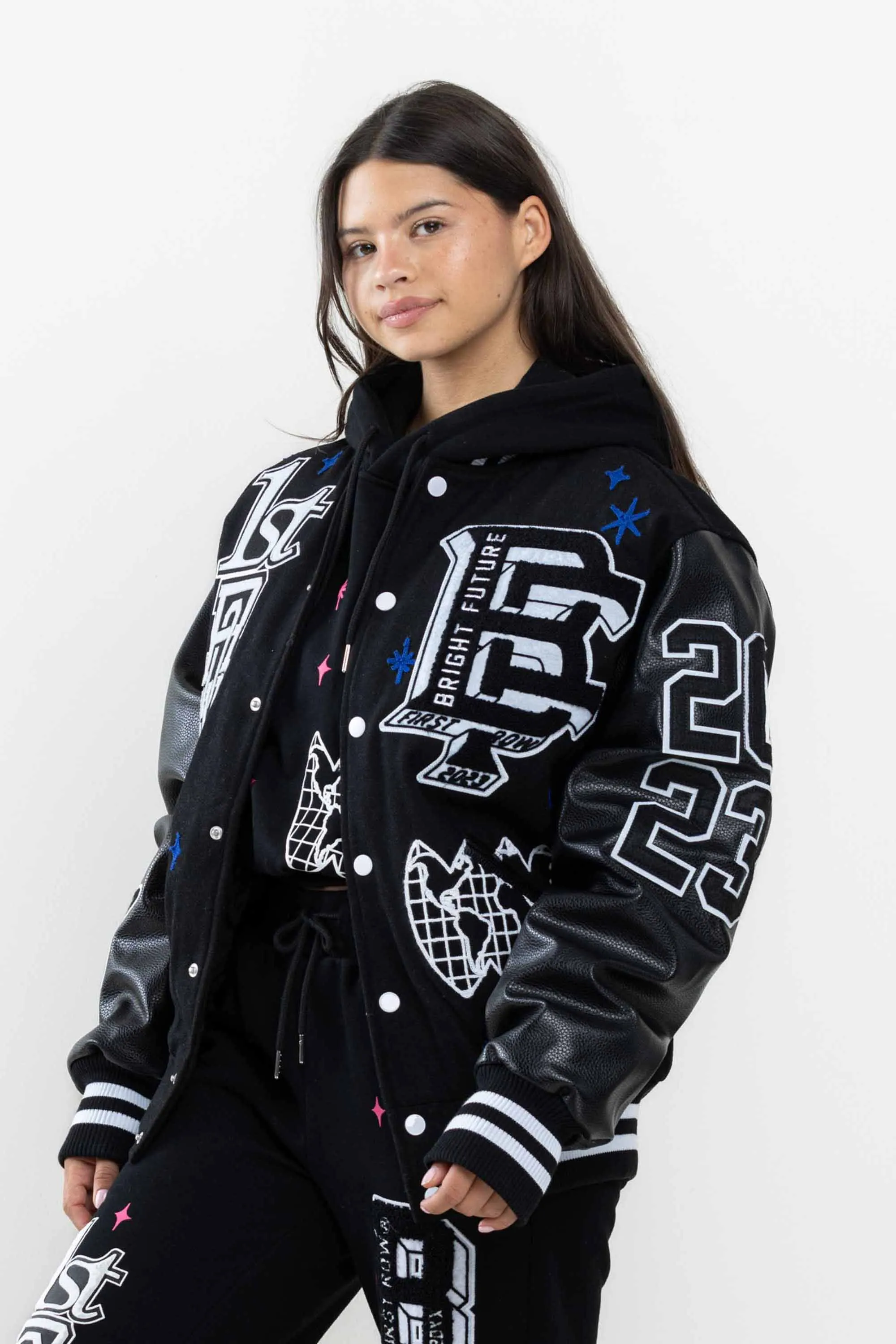 MONO BRIGHT FUTURE VARSITY JACKET sold by Vibrant product image thumbnail 2