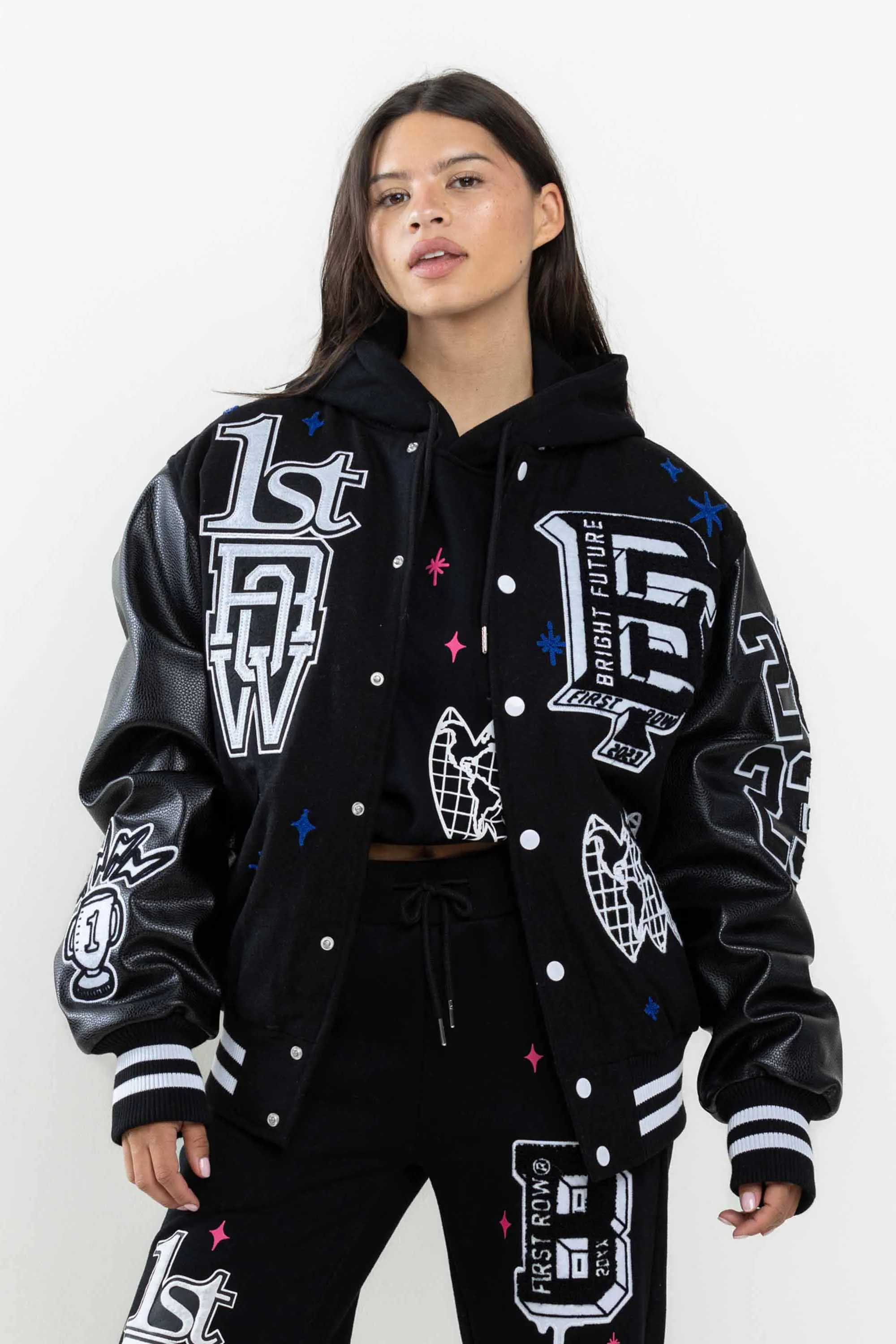 MONO BRIGHT FUTURE VARSITY JACKET sold by Vibrant