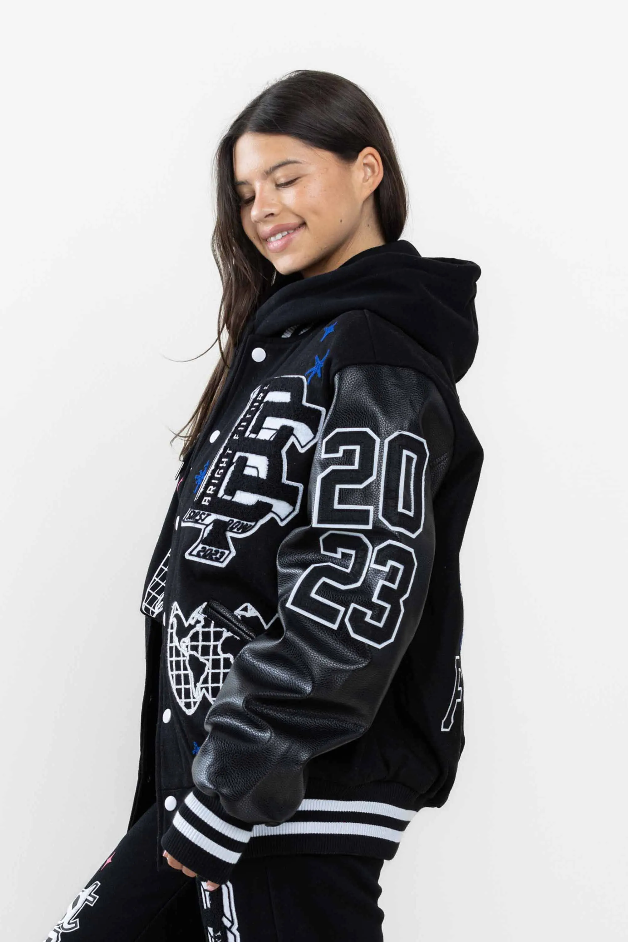 MONO BRIGHT FUTURE VARSITY JACKET sold by Vibrant product image thumbnail 3