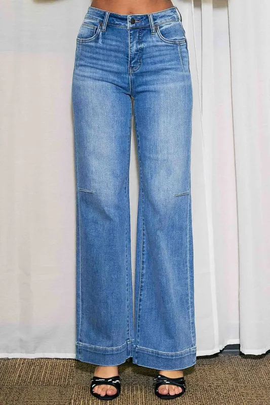 [XPT732] Structured Wide Leg Jeans made by Vibrant