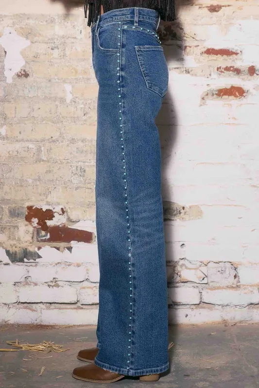 [XPT771] Turkish Gemstone Wide Leg Jeans made by Vibrant