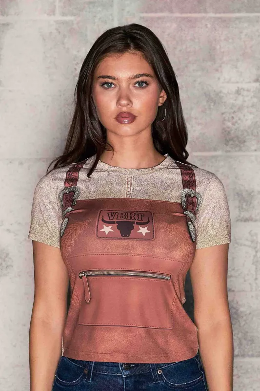 [XTOP181] Western Digital Print Top made by Vibrant