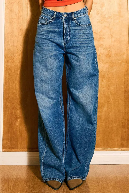 [XPT706] Puddle Wide Leg Jeans made by Vibrant