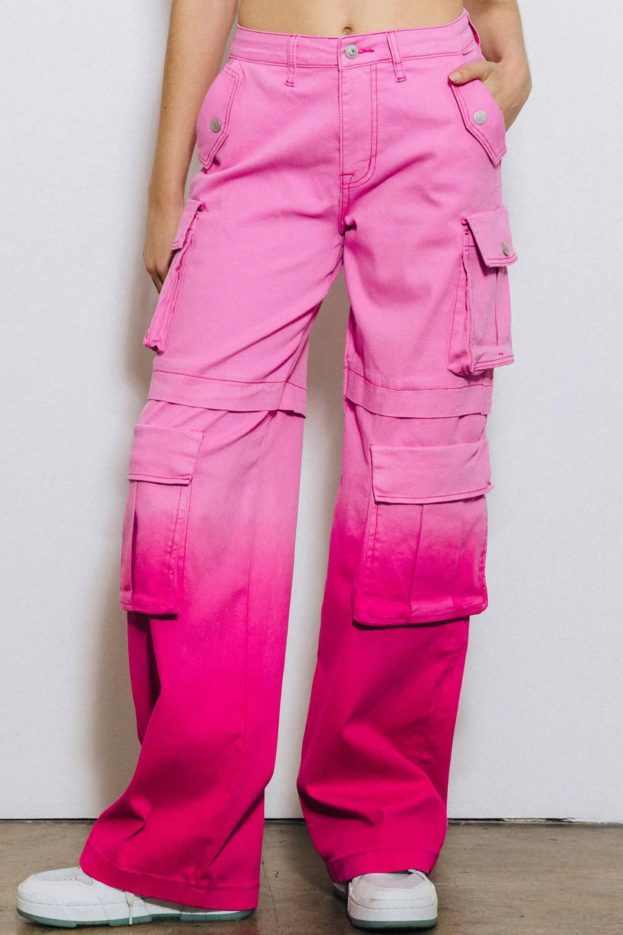 Ombre Color Cargo Wide Pants sold by Vibrant product image thumbnail 5