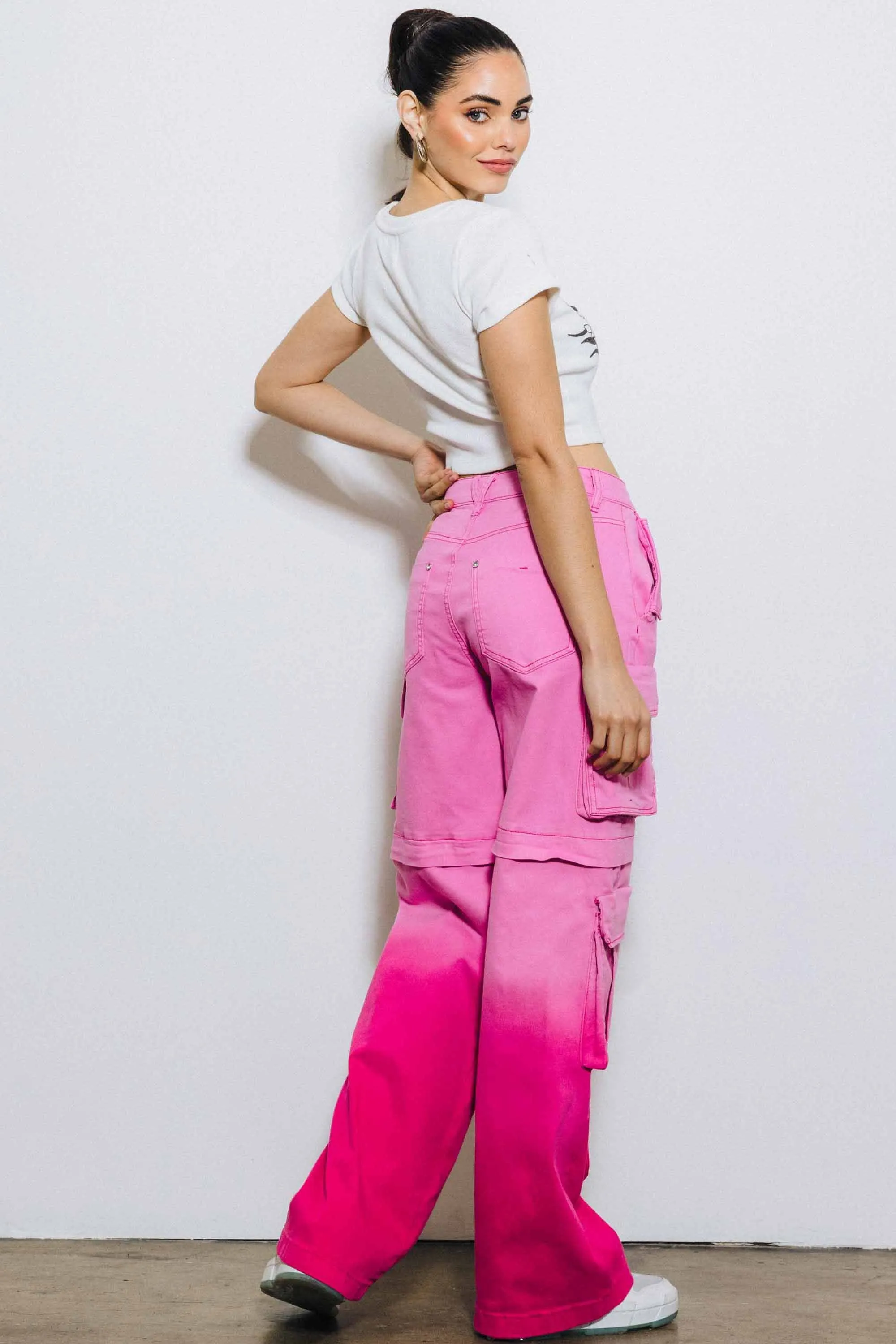 Ombre Color Cargo Wide Pants sold by Vibrant product image thumbnail 4