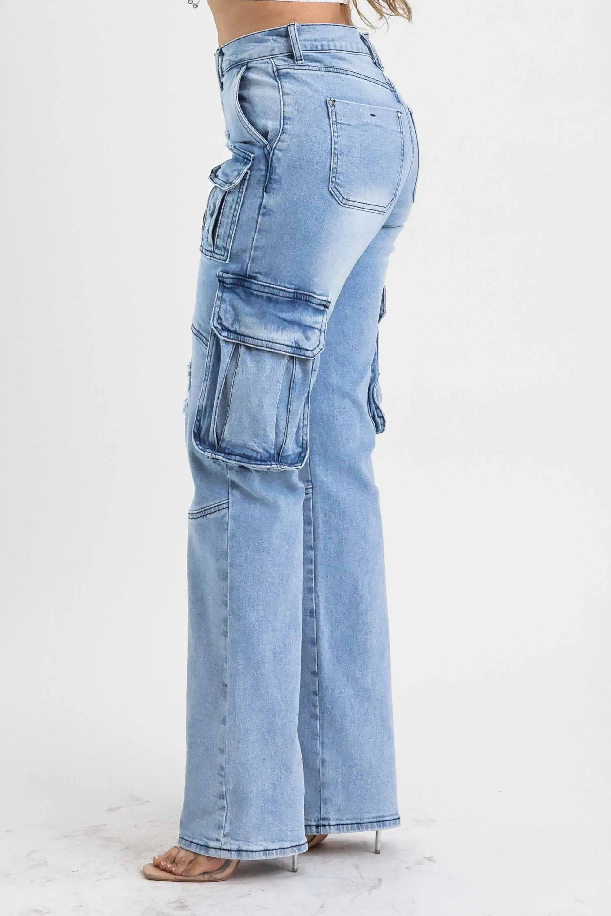 Y2K Cargo Relaxed Jeans sold by Vibrant product image thumbnail 3