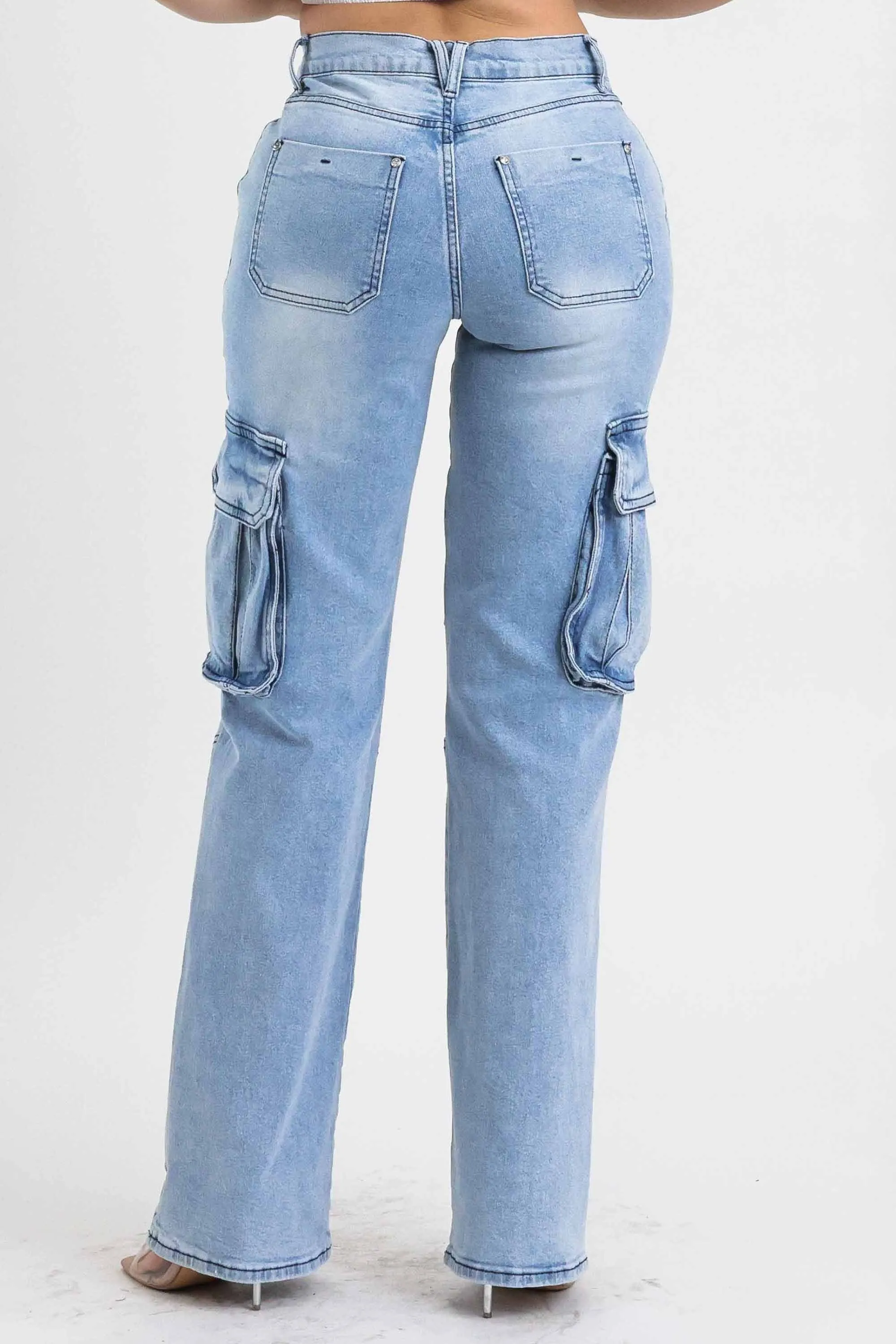 Y2K Cargo Relaxed Jeans sold by Vibrant product image thumbnail 5