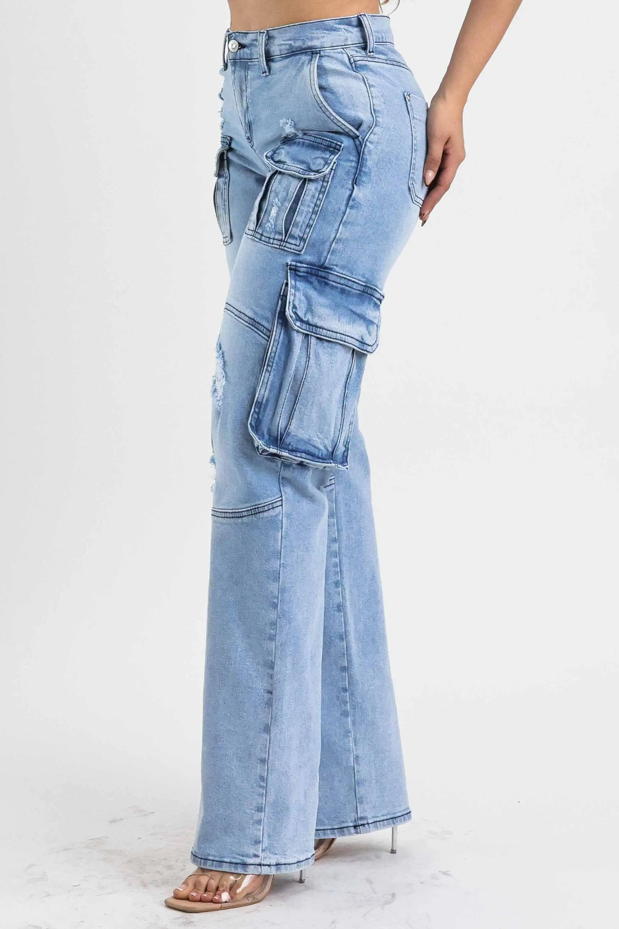 Y2K Cargo Relaxed Jeans sold by Vibrant product image thumbnail 2