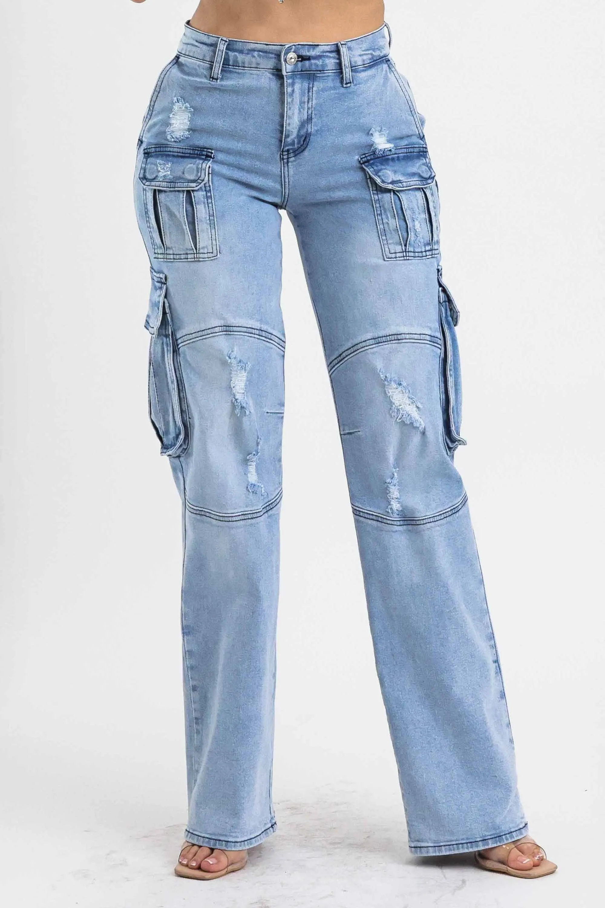 Y2K Cargo Relaxed Jeans sold by Vibrant