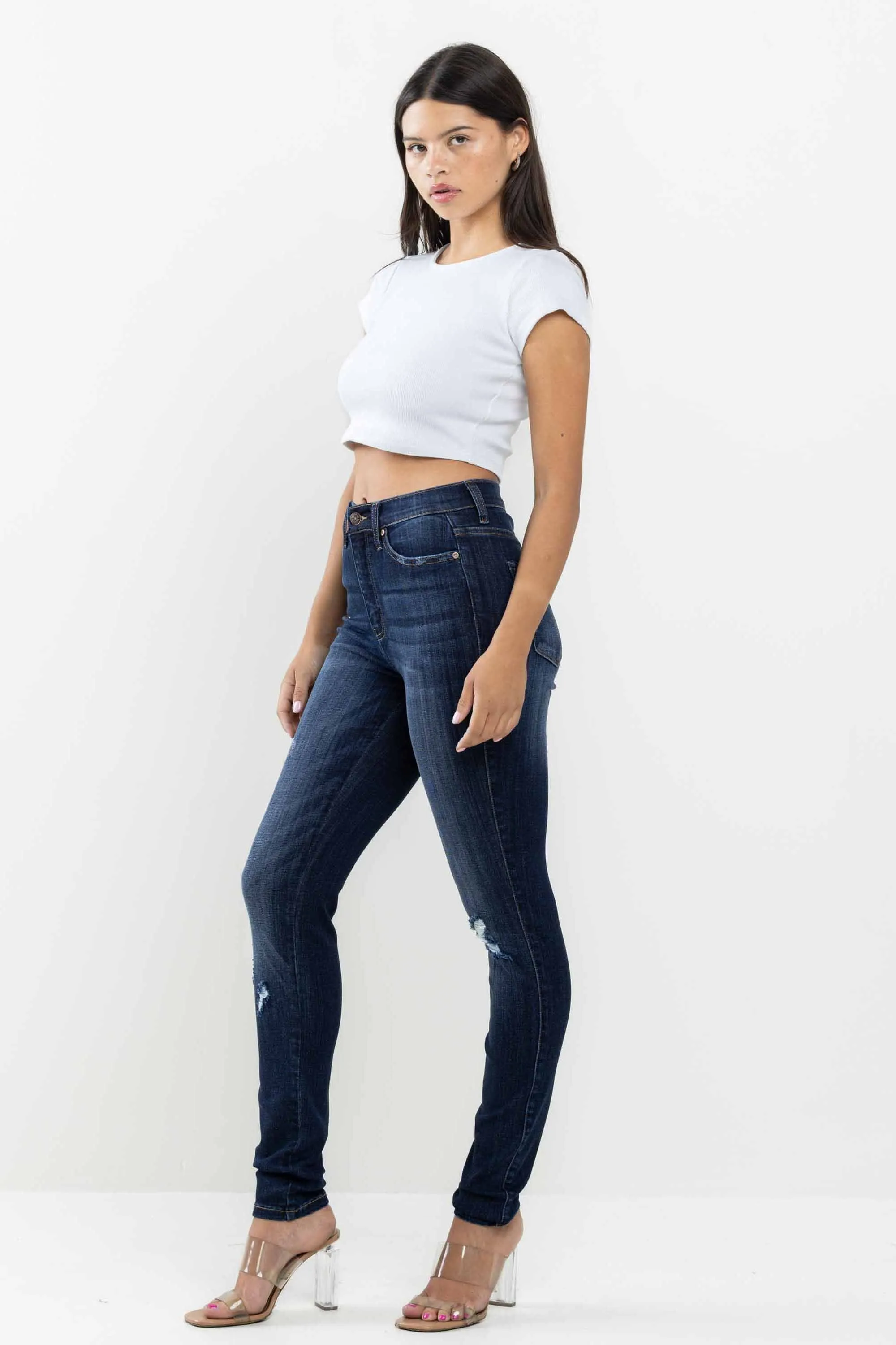 High Rise Basic Skinny Jeans sold by Vibrant product image thumbnail 5