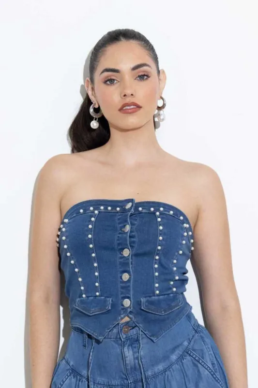 Pearl Tube Top sold by Vibrant
