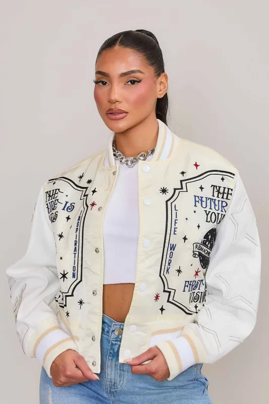 THE FUTURE IS YOURS VARSITY JACKET sold by Vibrant