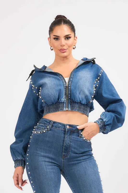 Pearl Full Zip Hoodie Jacket sold by Vibrant