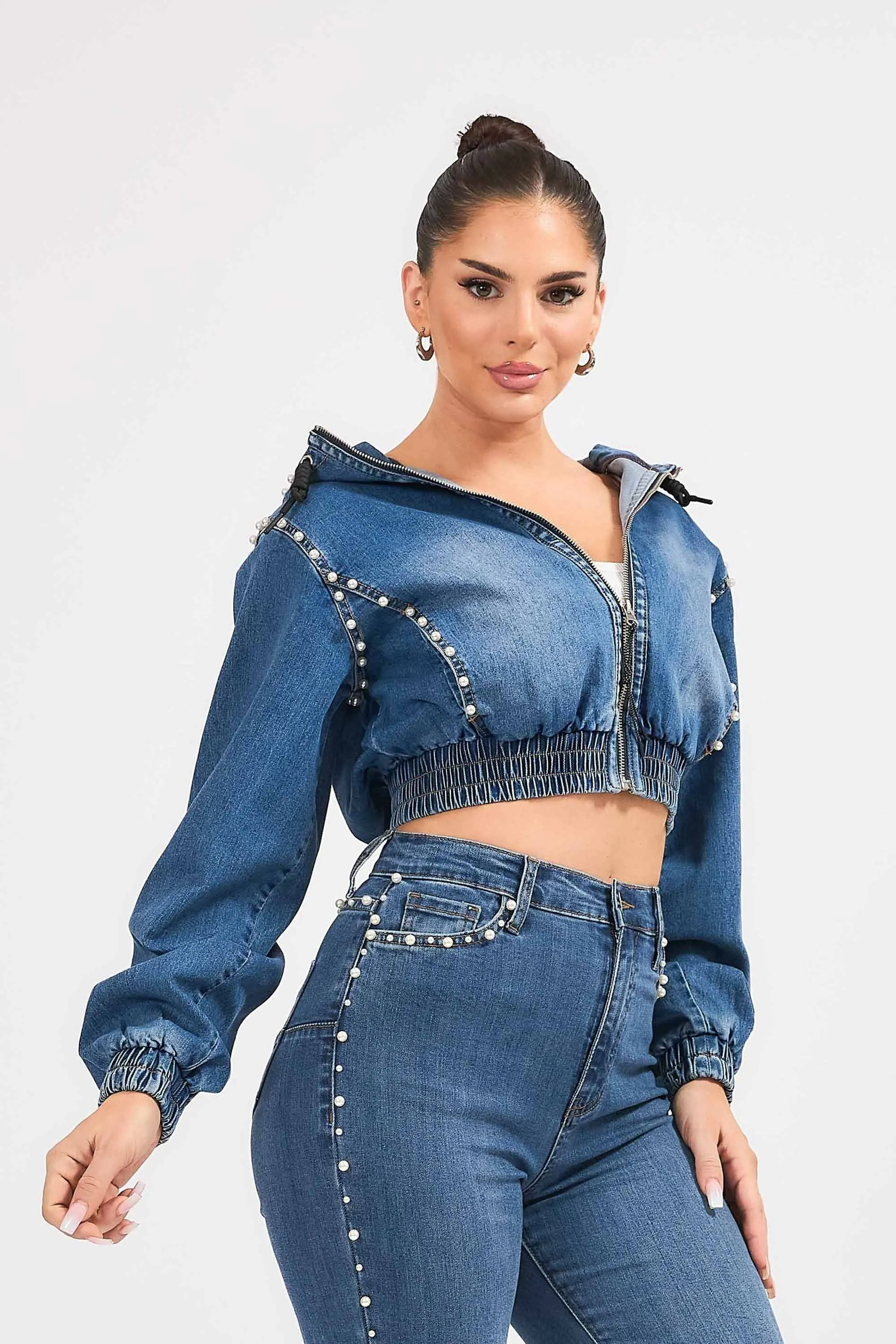 Pearl Full Zip Hoodie Jacket sold by Vibrant product image thumbnail 2