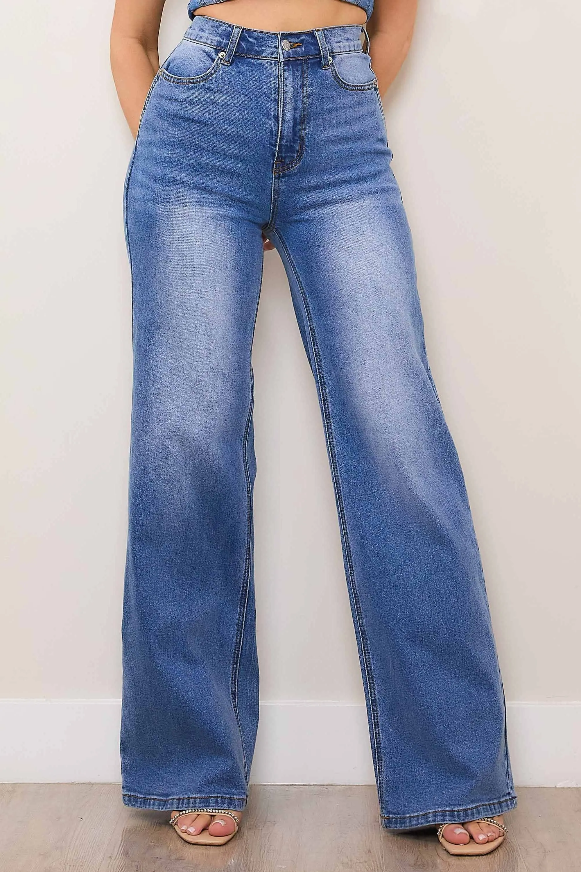 Everyday High-Rise Wide Leg Jeans sold by Vibrant