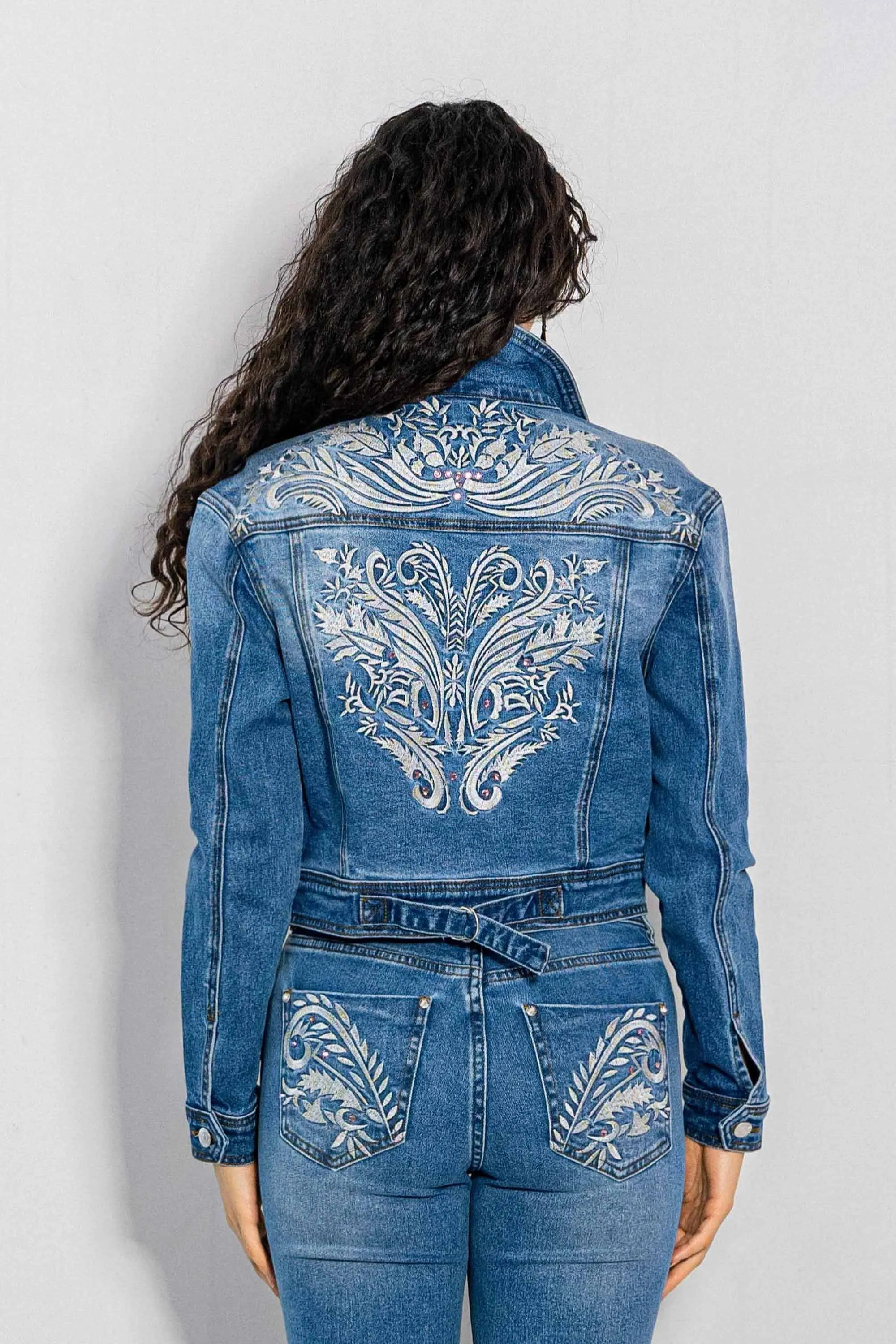 Western Embroidery Denim Jacket sold by Vibrant product image thumbnail 3