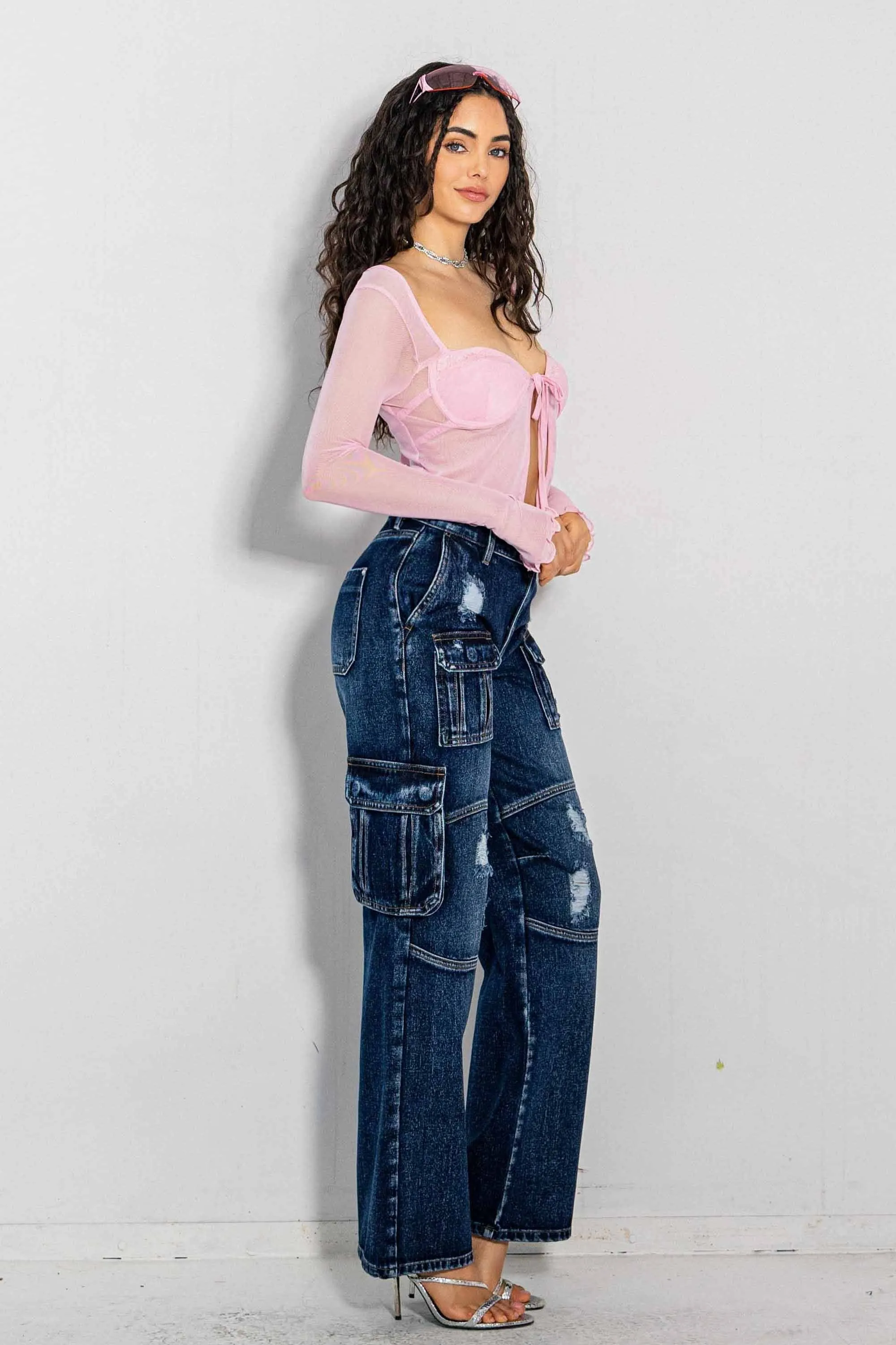 Low-Rise Relaxed Cargo Jeans sold by Vibrant product image thumbnail 5