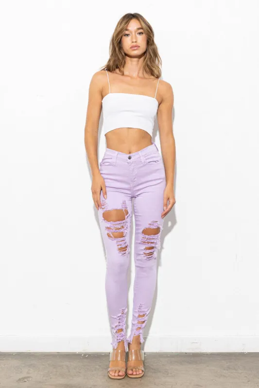 Raw Edges Skinny Jeans sold by Vibrant