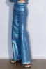 Iridescent Foil High Rise Wide Leg Jeans sold by Vibrant
