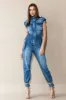 Cargo Pockets Rolled Sleeve Jumpsuit sold by Vibrant