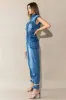 Cargo Pockets Rolled Sleeve Jumpsuit sold by Vibrant