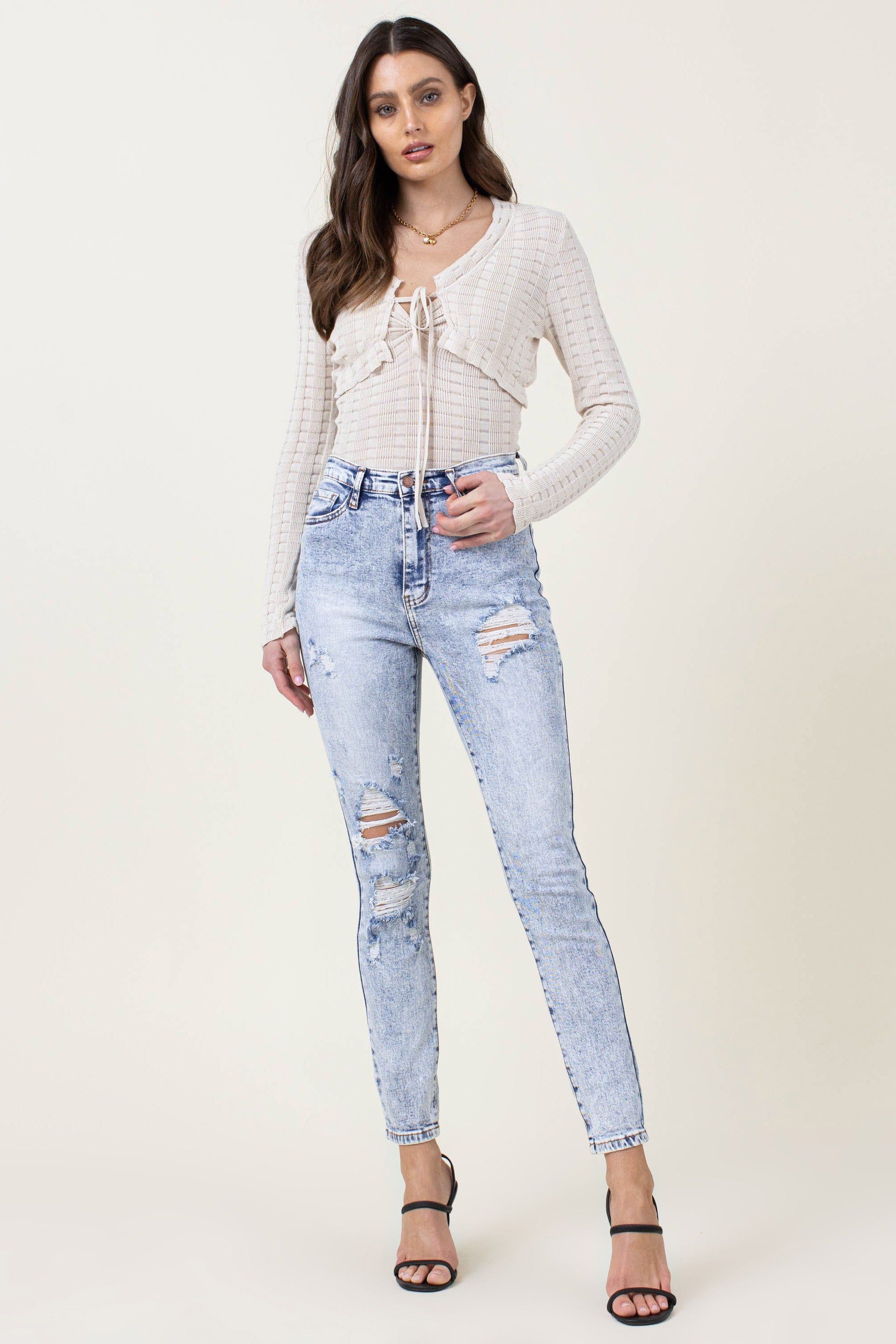 Timeless Acid Skinny Jeans sold by Vibrant