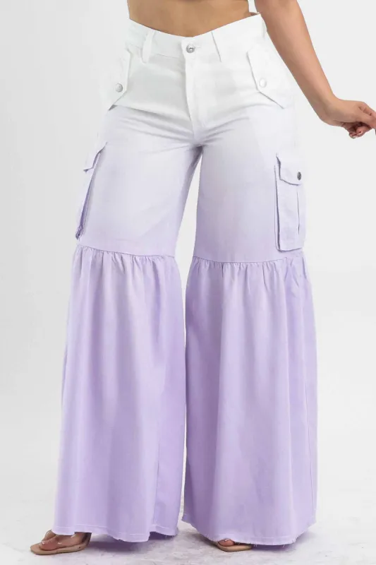 Chambray Wide Leg Pants sold by Vibrant