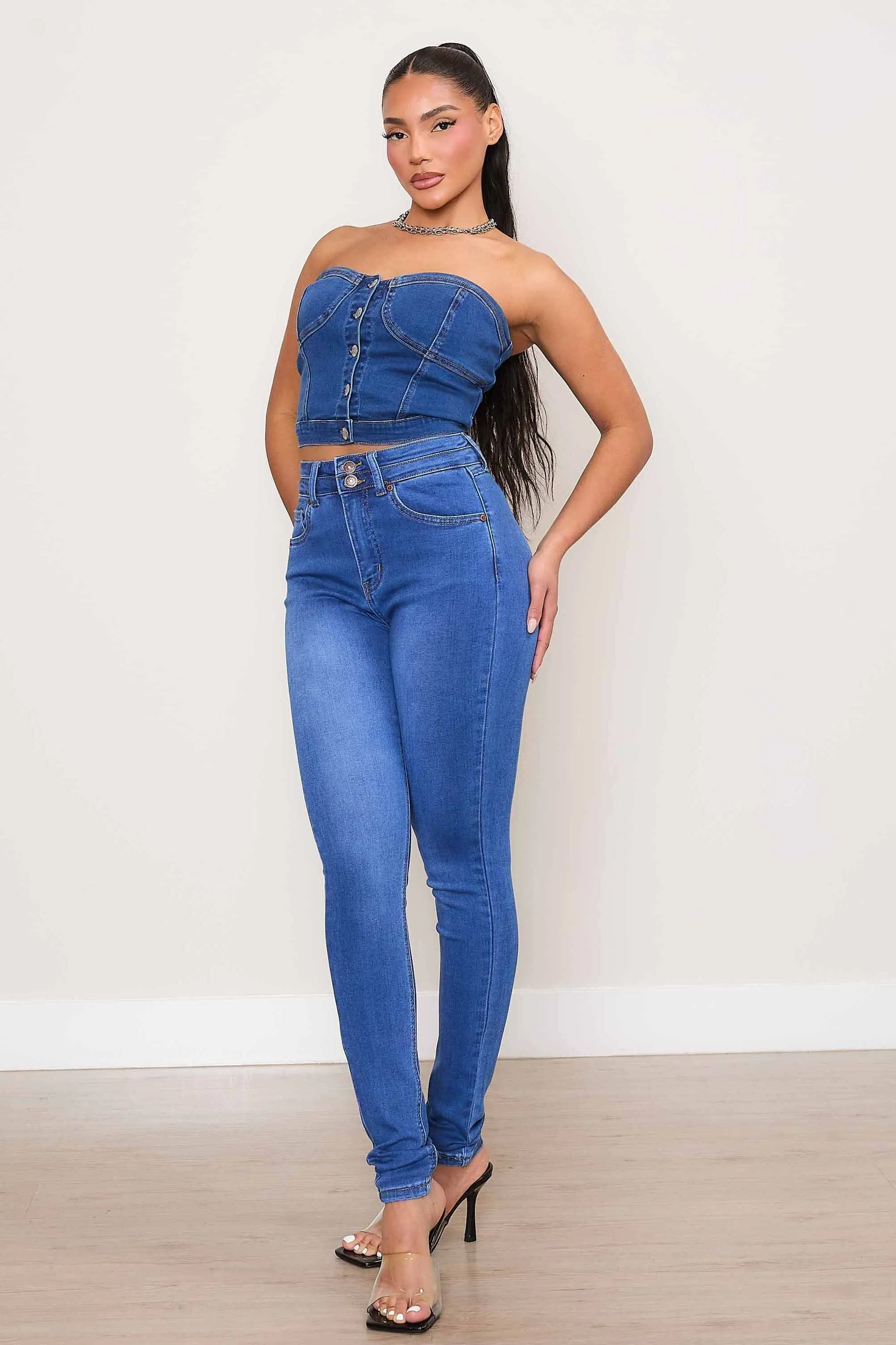 Denim Tube Top sold by Vibrant product image thumbnail 5