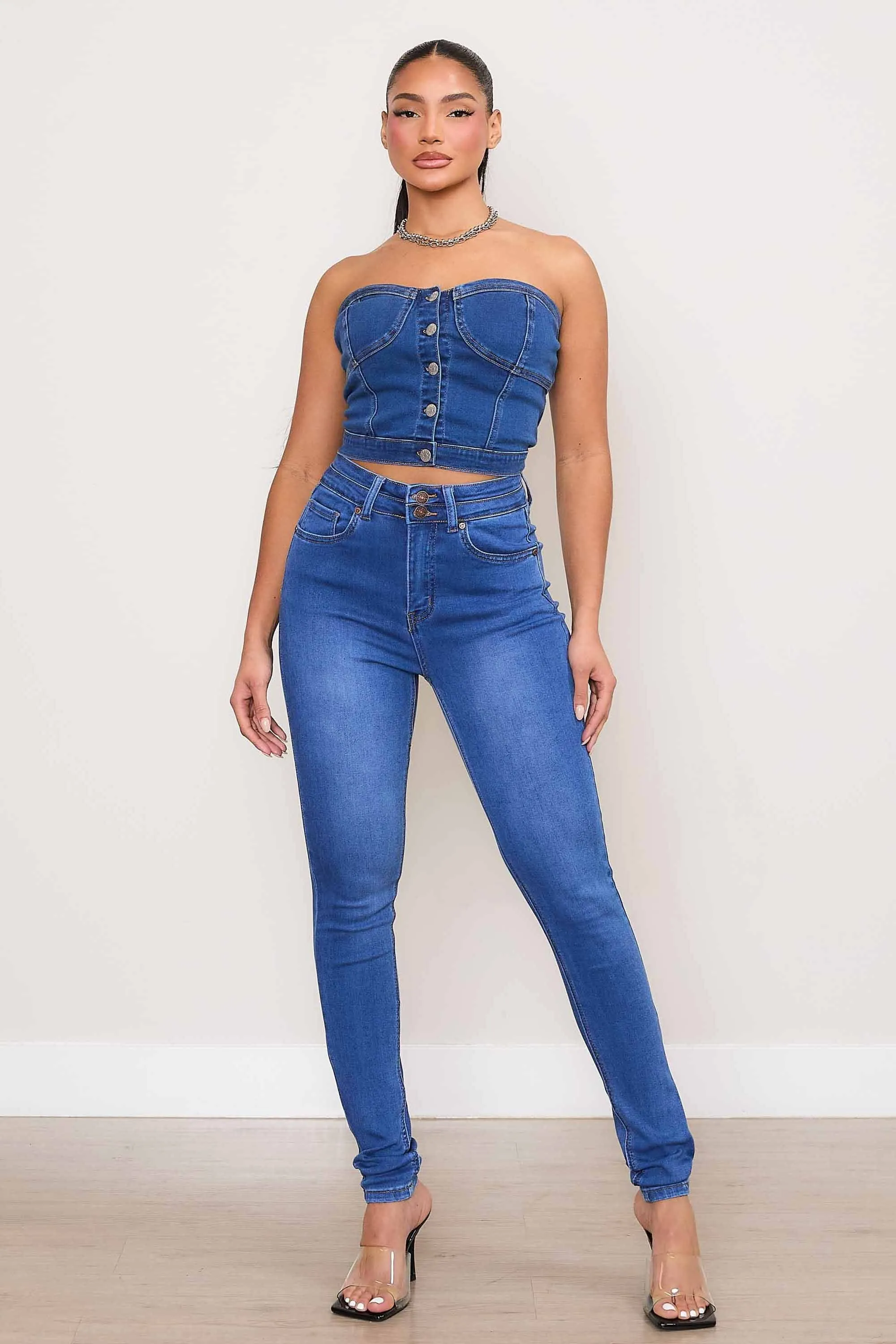 Denim Tube Top sold by Vibrant product image thumbnail 4