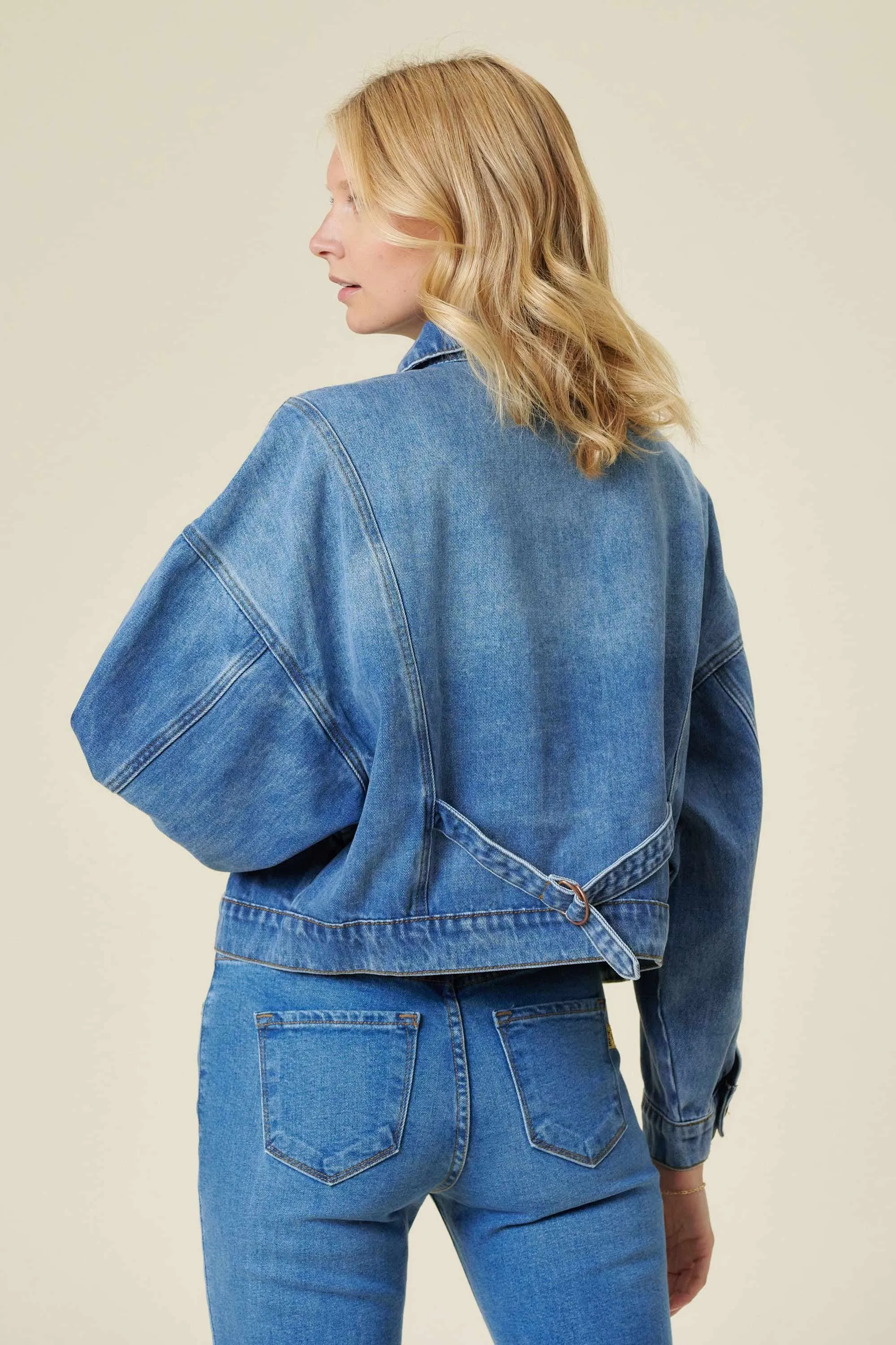 Oversized Denim Jacket sold by Vibrant product image thumbnail 5