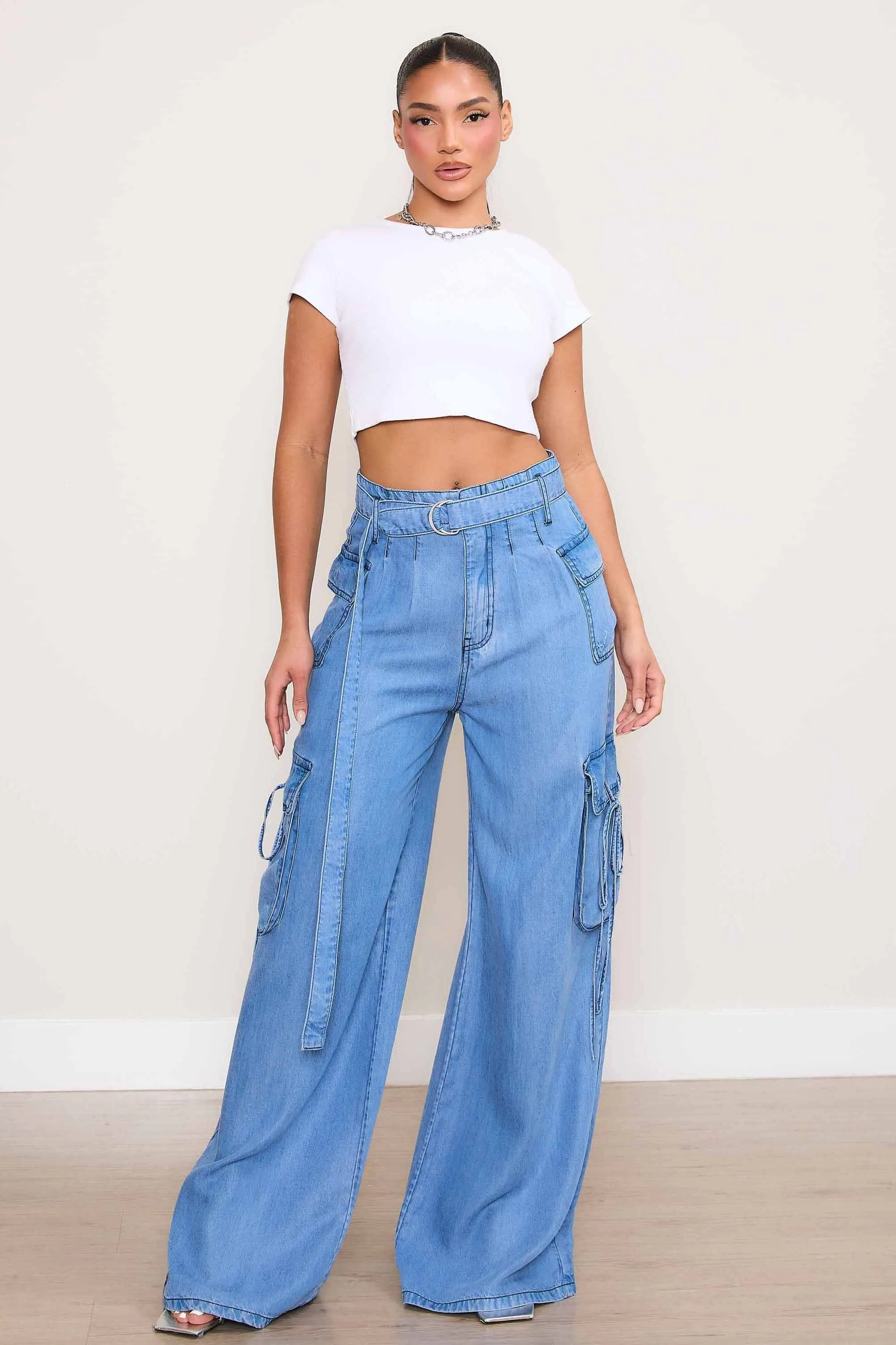 Tencil Cargo Wide Leg Pants sold by Vibrant product image thumbnail 4