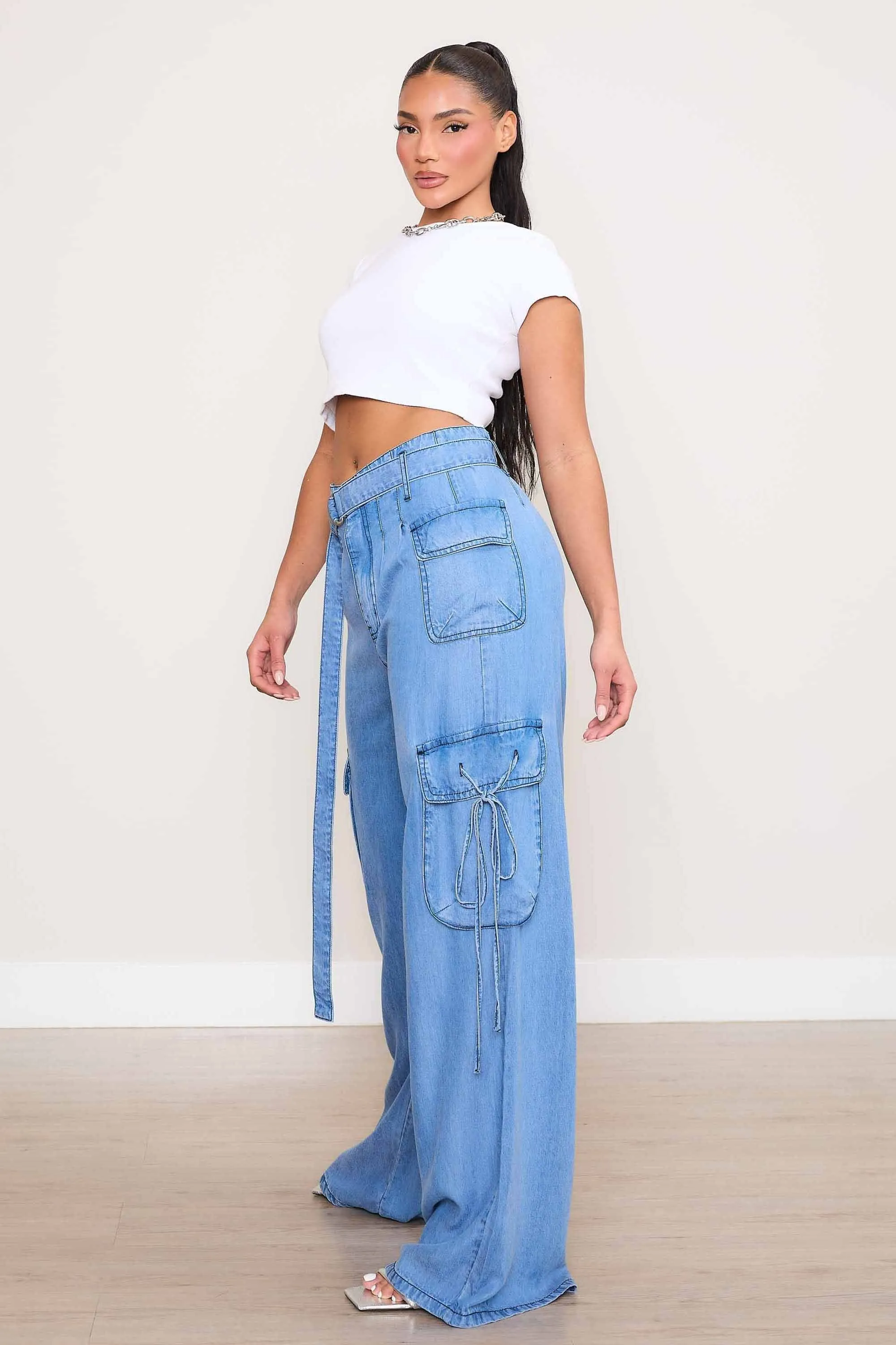 Tencil Cargo Wide Leg Pants sold by Vibrant product image thumbnail 5