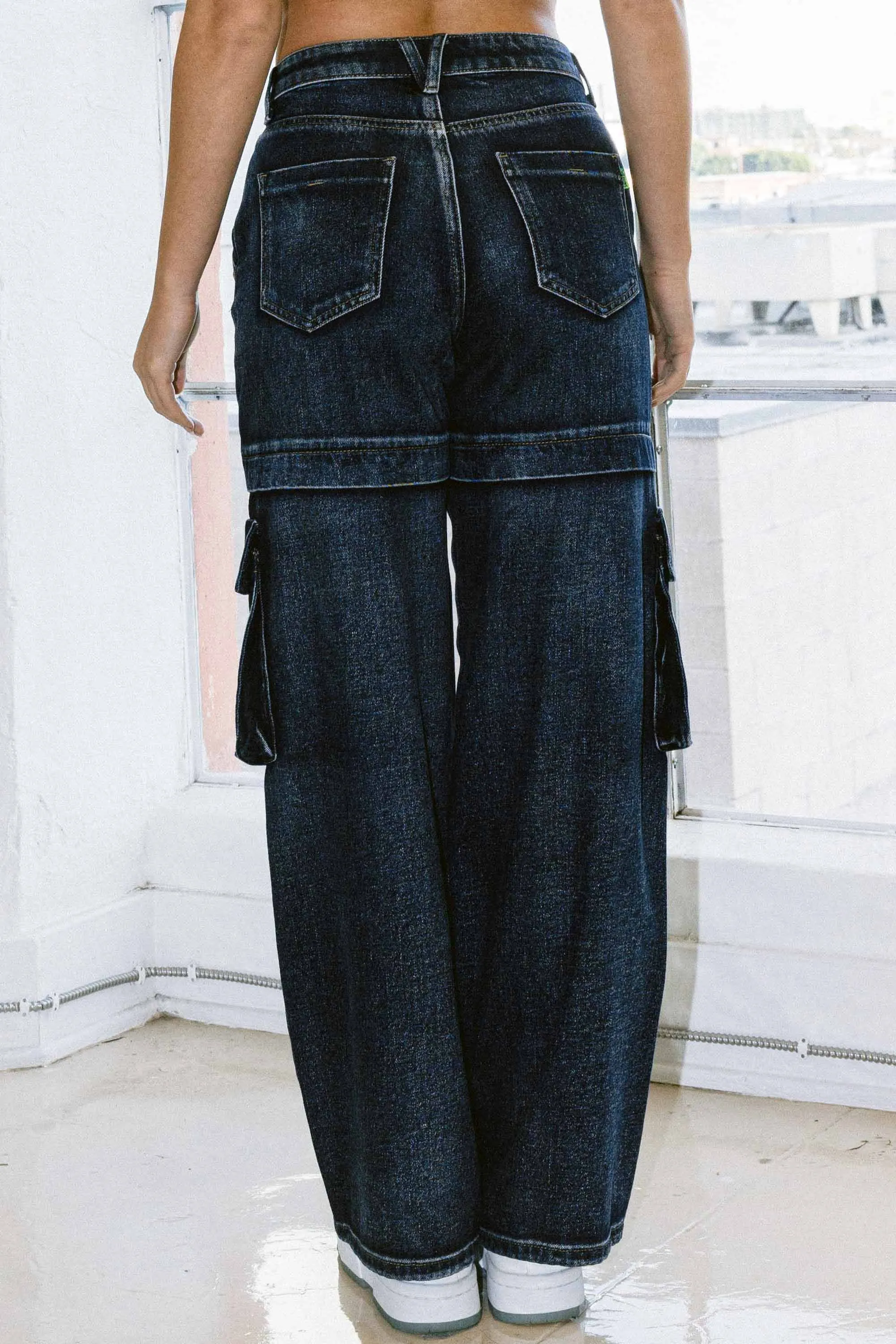 Y2K Winter Cargo Wide Leg Jeans sold by Vibrant product image thumbnail 3
