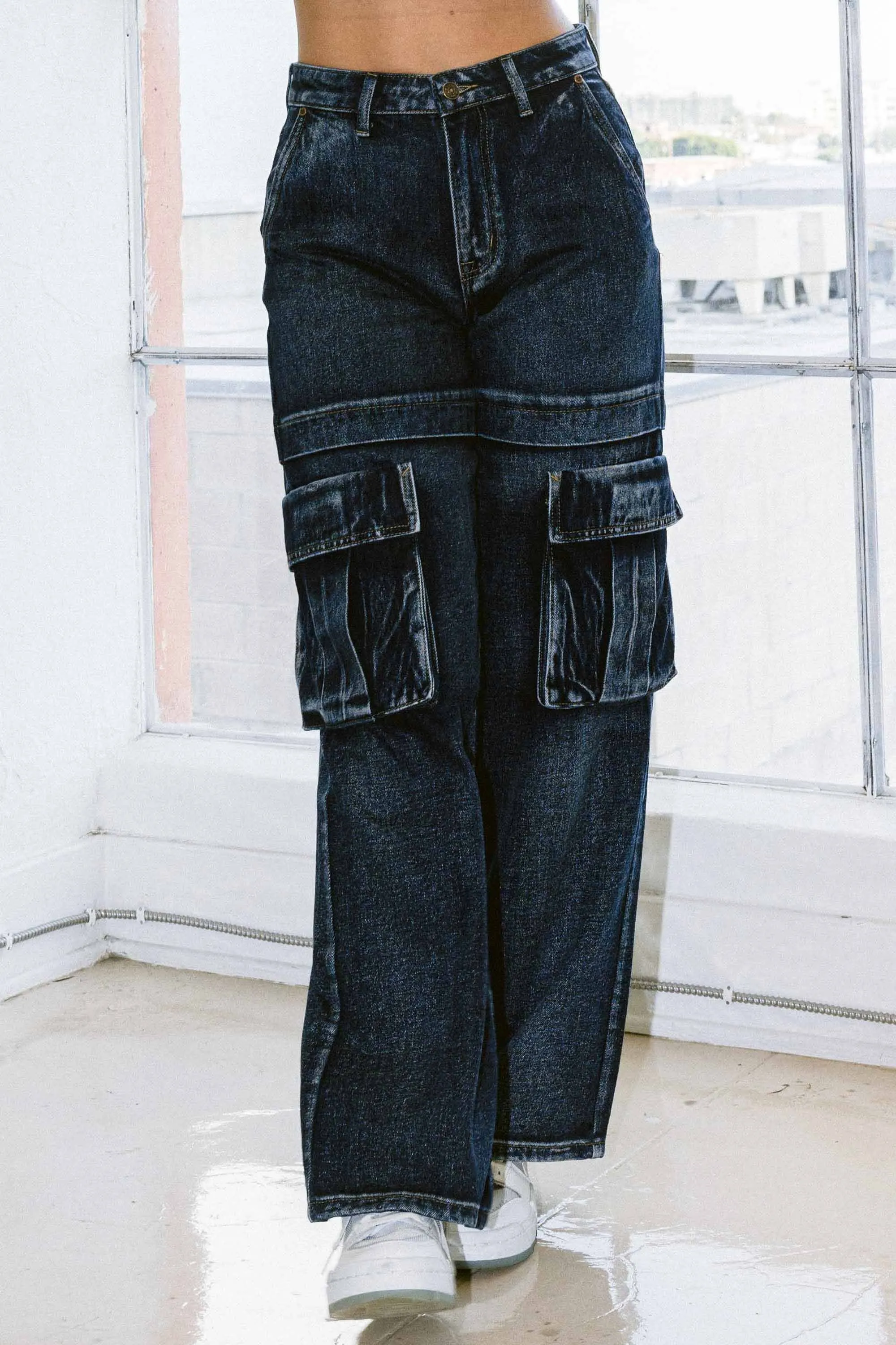 Y2K Winter Cargo Wide Leg Jeans sold by Vibrant