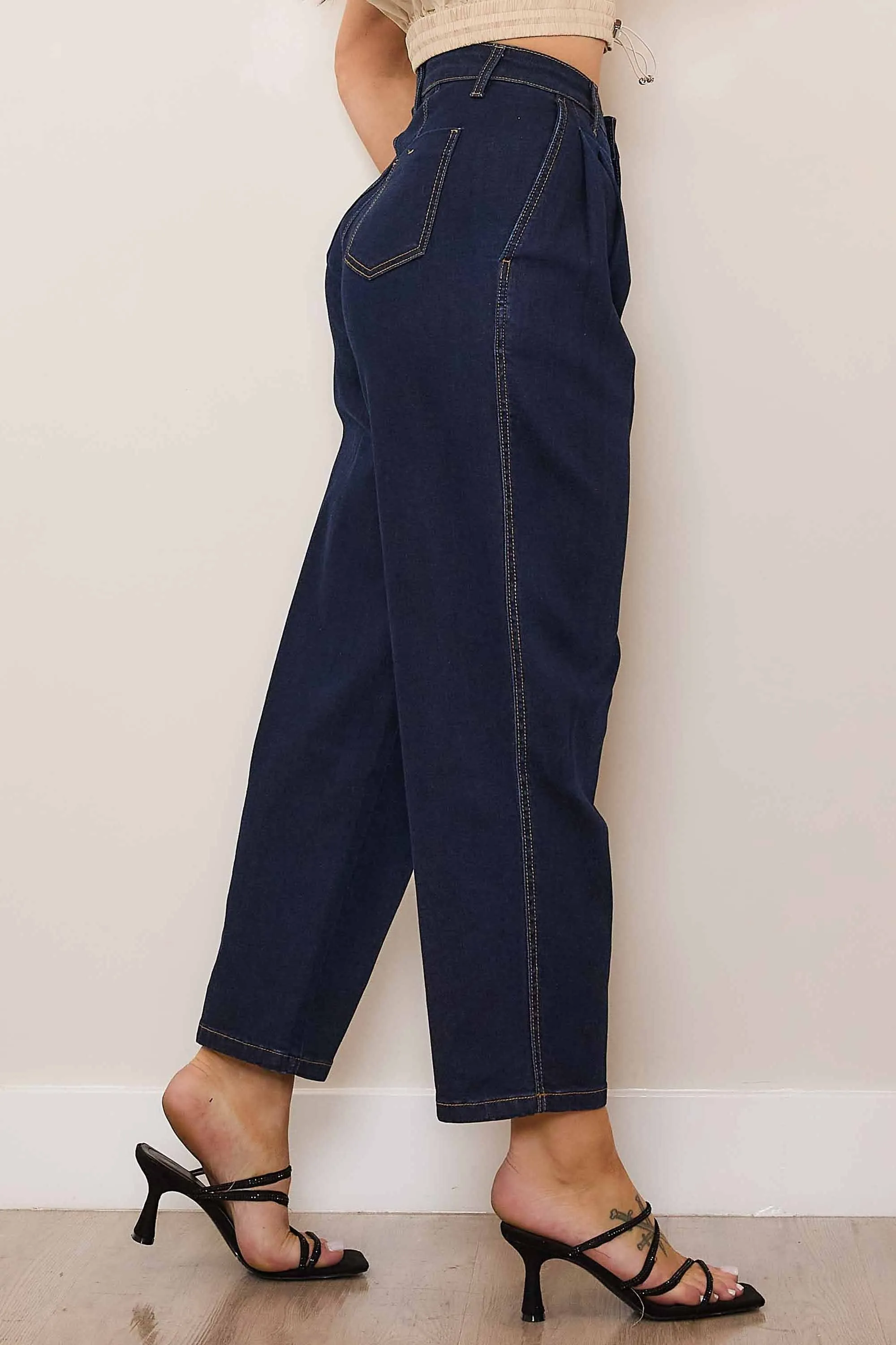 Cropped Barrel Leg Jeans sold by Vibrant product image thumbnail 2