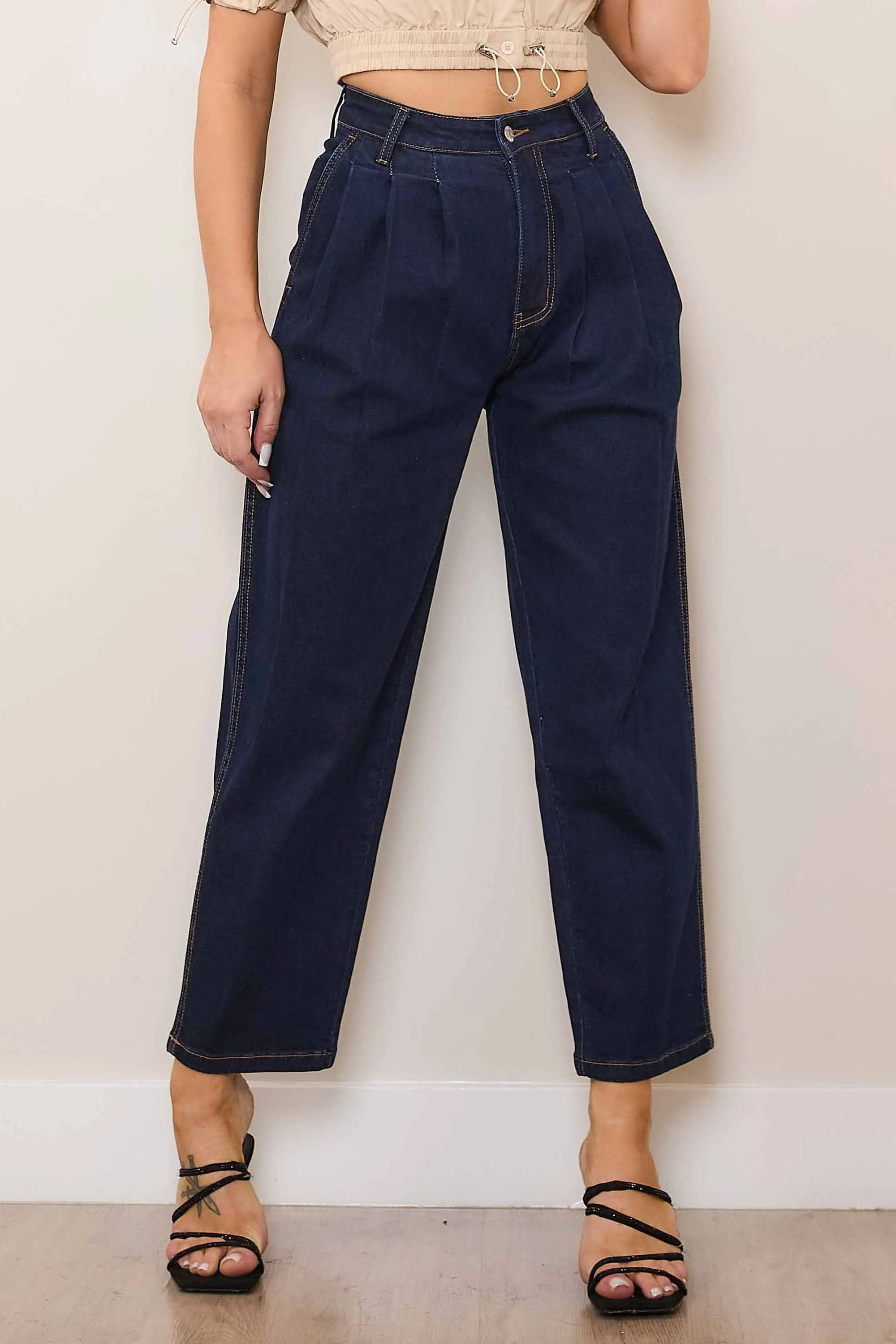 Cropped Barrel Leg Jeans sold by Vibrant