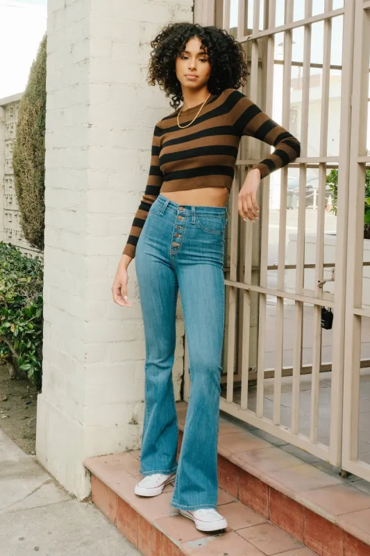[P1115] SLIM FLARE - Smooth & Stretchy sold by Vibrant