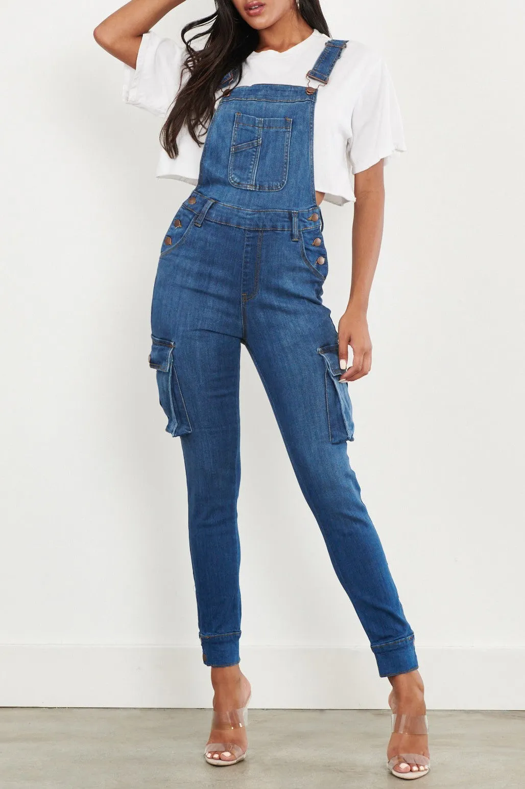 Utility Denim Overalls sold by Vibrant product image thumbnail 3